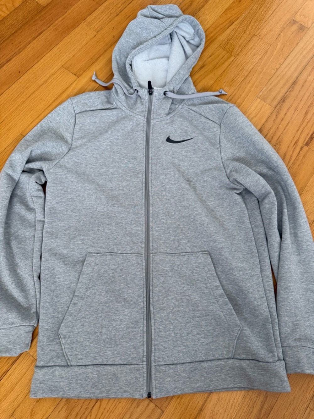 Nike Men's Gray Full-Zip Hooded Jacket men medium